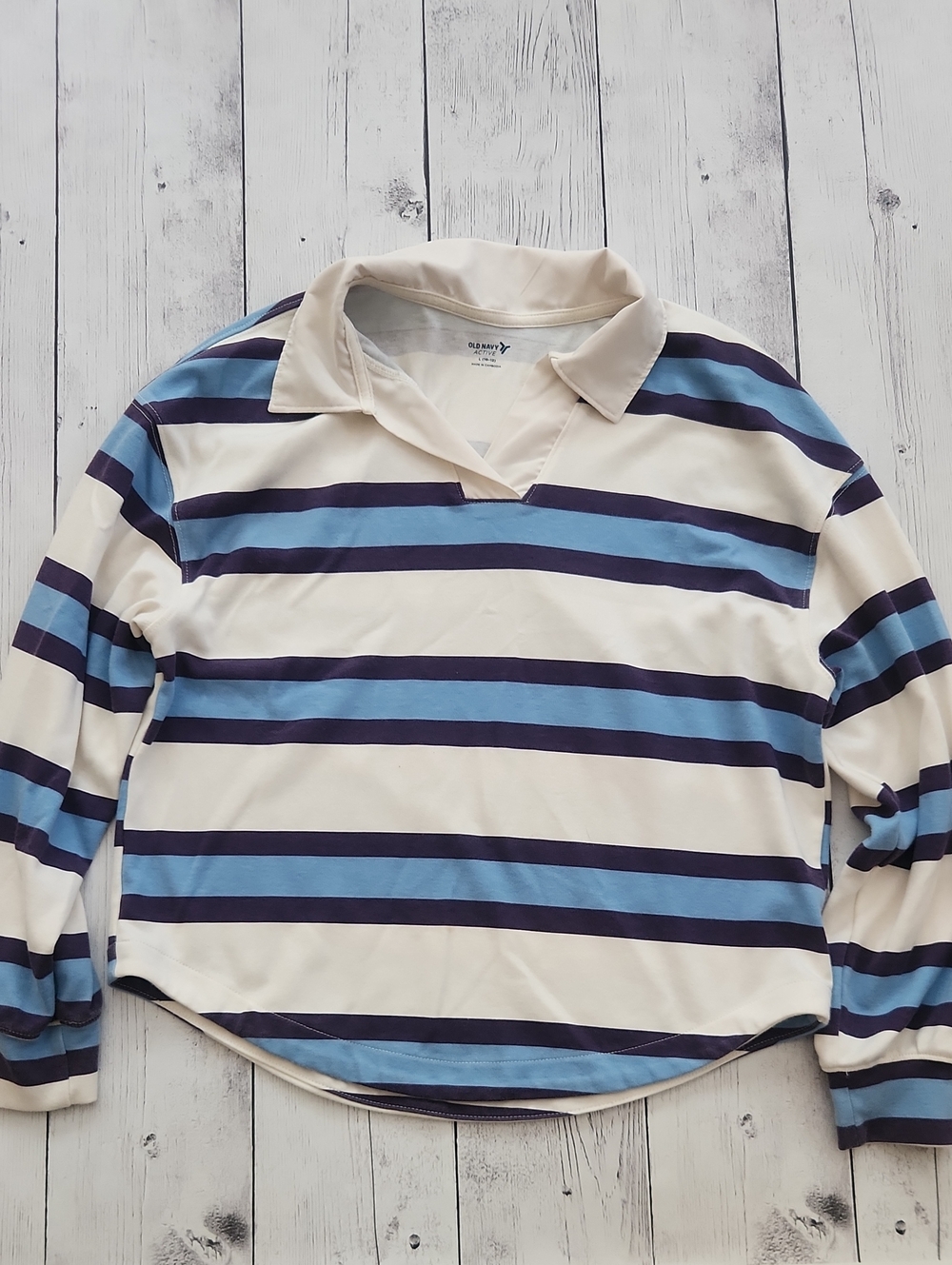 Old Navy Girls Large 10/12 Stripped Blouse